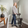 HealthSmart® four-wheel rollator, 8 in. Front, 7 in. Rear Wheel, 31 - 36 in. Handle, Titanium, 300 lbs, Aluminum Frame #501-5012-4100