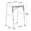 McKesson Aluminum Folding Walker, 32 – 39 Inch Height #146-10200-1