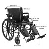 McKesson Lightweight Wheelchair, 20-Inch Seat Width #146-K320DDA-ELR