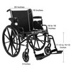 McKesson Lightweight Wheelchair, 20-Inch Seat Width #146-K320DDA-SF