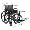McKesson Wheelchair, 20 Inch Seat Width #146-SSP220DDA-SF