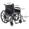 McKesson Bariatric Wheelchair, 22-Inch Seat Width #146-STD22ECDFA-SF