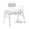 McKesson Aluminum Transfer Bench with Reversible Back #146-RTL12031KDR
