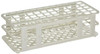 Globe® Scientific 456500 Series Test Tube Rack, 16/17mm, 60-Place, White #456503