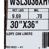 McKesson Extra Heavy Duty White Trash Bags, 30 gal, 0.7 Mil #WSL3036XHW-2