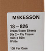 McKesson Nonsterile Physical Exam Drape, 40 x 60 Inch #18-826
