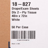 McKesson Nonsterile Physical Exam Drape, 40 x 72 Inch #18-827