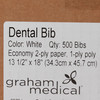 Graham Medical White Dental Bib, 13½ x 18 Inch #43445