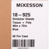 McKesson Blue Flat Stretcher Sheet, 40 x 72 Inch #18-925