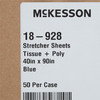 McKesson Blue Flat Stretcher Sheet, 40 x 90 Inch #18-928