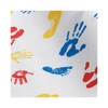 Tiny Tracks™ Crepe Table Paper, 21 Inch x 125 Foot, White with Multicolor Print #37236