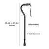 McKesson Steel Offset Cane, 29¾ – 37¾ Inch Height #146-10305-6