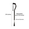 McKesson Black Aluminum Offset Cane, 30 – 39 Inch Height #146-RTL10306