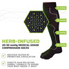 Green Drop Compression Socks – Medical-Grade Infused Support, S/M #SOX-1454