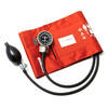 McKesson Deluxe Aneroid Sphygmomanometer, Pocket Size Handheld, Large Adult Cuff, Orange, Dual-Tube #720-12XORMM