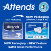 Attends Briefs, Adult, Large, Heavy Absorbency, Disposable #DDA30