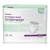 McKesson Extended Wear Maximum Absorbent Underwear, Extra Large #UWEXTXL