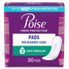 Poise Bladder Control Pads, Light Absorbency, Regular Length #51668