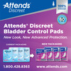 Attends® Discreet Women's Maximum Bladder Control Pad, 13-Inch Length #ADPMAX