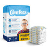 Comfees Premium Baby Diapers, Moderate-Absorbent, Tab Closure, Kid Design, Size 7 #CMF-7