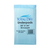 TotalDry Incontinence Underpads, Heavy Absorbency, Disposable, 30 X 36 Inch, Blue #SP115410