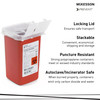 McKesson Prevent® Sharps Container, 1 Quart, 6-1/4 x 4-1/4 x 4-1/4 Inch #065