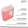 McKesson Prevent® Two-Piece Sharps Container, 5.4 Quart, 11 x 12 x 4-3/4 Inch #2269