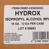 McKesson Isopropyl Alcohol, Concentrated 99% Strength Rubbing Alcohol for Technical Use, 16 oz #D0052