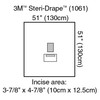 3M™ Steri-Drape™ Sterile Medium EENT Drape, 51 x 51 Inch #1061