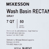 McKesson Wash Basin, Rectangle, 7 Quart, Gray #56-80342