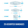 Nexcare™ Sensitive Skin White Adhesive Strip, Assorted Sizes #SSB-20A