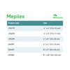 Mepilex® Silicone Adhesive without Border Silicone Foam Dressing, 4 x 8 Inch #294299