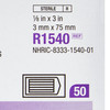 3M Steri-Strip Skin Closure Strips, Non-Woven Material, Reinforced Strip, White #R1540