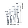 PremierPro™ Push Button Underarm Crutches, 5'10 – 6'6 #7704