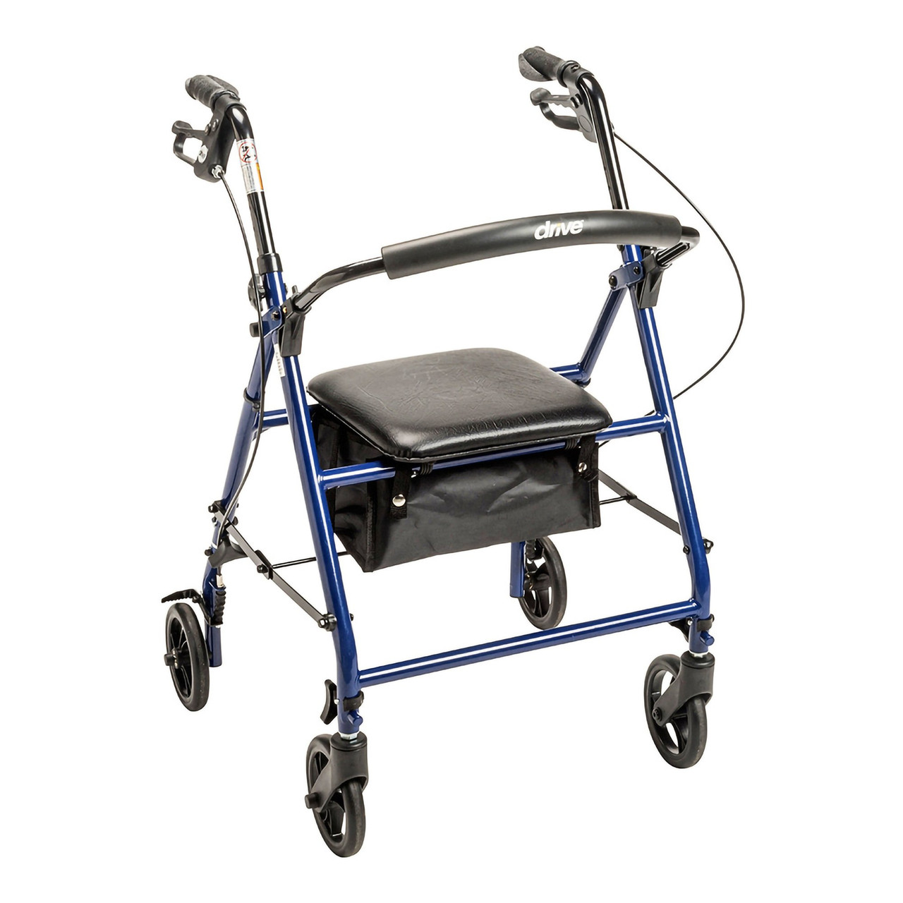 drive™ Steel Rollator with 6 Inch Wheels, Blue #R800KD-BL