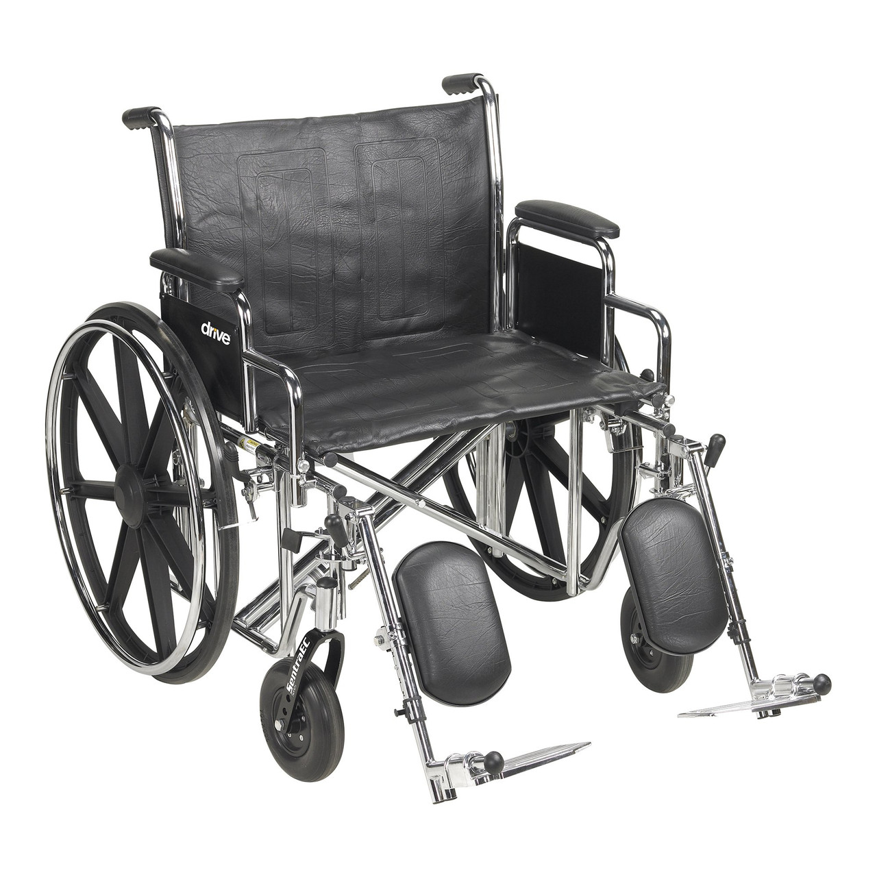 McKesson Bariatric Wheelchair, 24-Inch Seat Width #146-STD24ECDDA-ELR