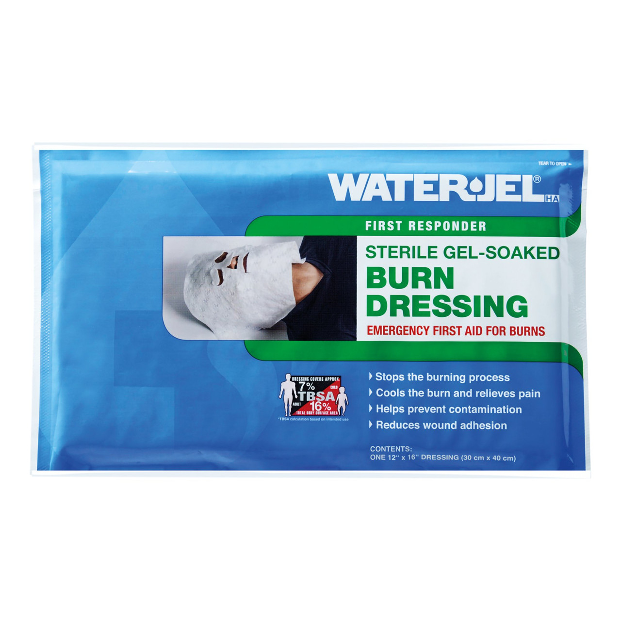 Water-Jel First Responder Hydrogel Burn Dressing, 12 x 16 Inch  #B1216-20.00.000
