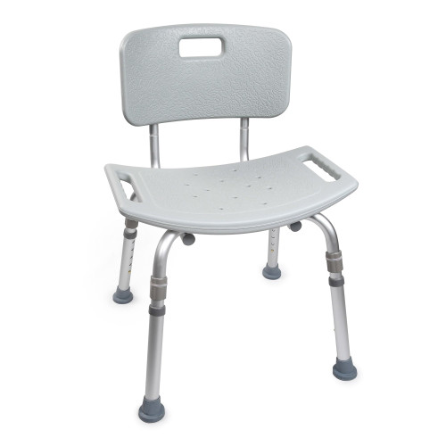 McKesson Aluminum Bath Transfer Bench with Removable Back #146-12202KD-1
