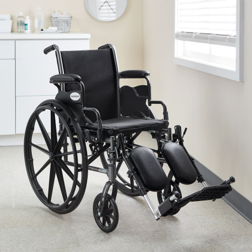 McKesson Lightweight Wheelchair, 16 Inch Seat Width #146-K316DDA-ELR