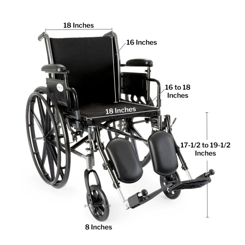 drive™ Cruiser III Manual Wheelchair, 18 Inch Seat Width #146