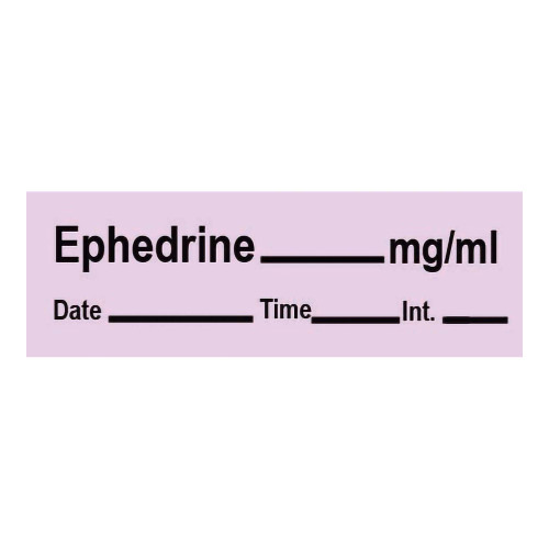 Timemed Drug Label, EPHEDrine_mg/mL Date_Time_In_ #AN-5