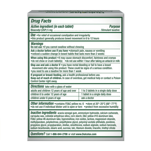 Dulcolax® Bisacodyl Laxative #81421002002