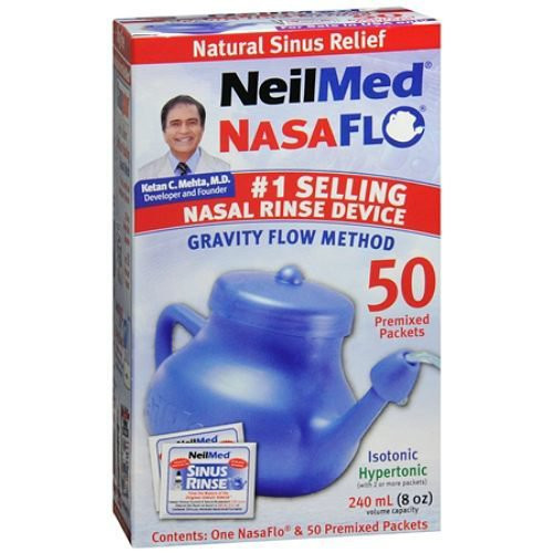 Neilmed® Nasaflo® Neti Pot Saline Nasal Rinse Kit #70592800816