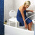 Carex Universal Bath Seat with Back, 400-lb Capacity #FGB671C0 0000