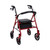 McKesson Folding Steel Four-Wheel Rollator, 12-Inch Seat Width, Red #146-10257RD-1