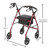 McKesson Red Four-Wheel Rollator #146-R728RD