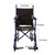 McKesson Lightweight Transport Chair, Black with Blue Finish #146-ATC19-BL