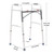 McKesson Aluminum Folding Walker, 32 – 39 Inch Height #146-10200-1
