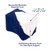 Carex Healthcare Knee Pillow , Memory Foam, 10.5 in. L x 7.75 in. W x 8 in. H, Navy #FGP10400 0000