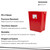McKesson Prevent® Sharps Container, 18 Gallon, 24-3/5 x 17-3/10 x 13 Inch #2268
